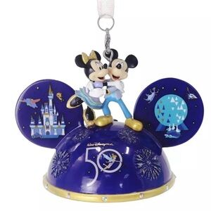 Walt Disney World 50th Anniversary Mickey and Minnie Mouse Light-Up Ornament